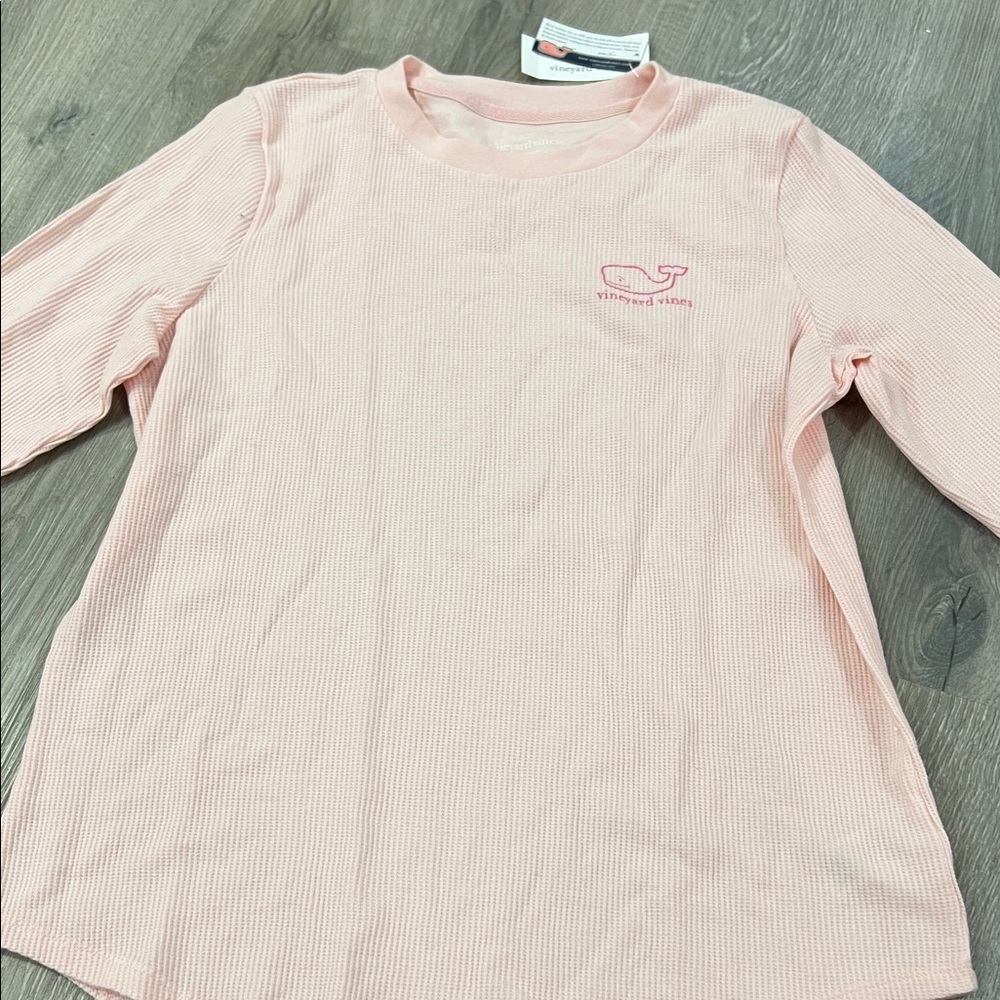 Vineyard Vines Kids Soft Pink Long Sleeve Tee